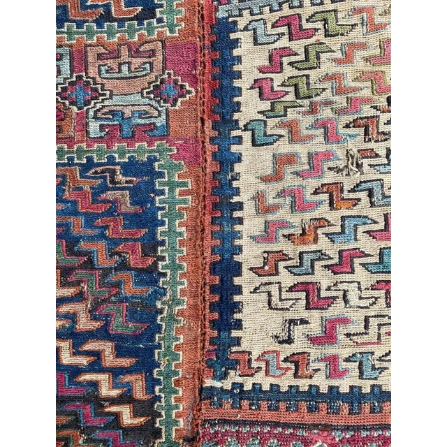 Textile Caucasian Verneh Embroidered Kilim For Sale - Image 7 of 18