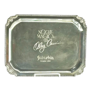 Sterling Silver "Noche Magica Con Oleg Cassini" Commemorative Tray