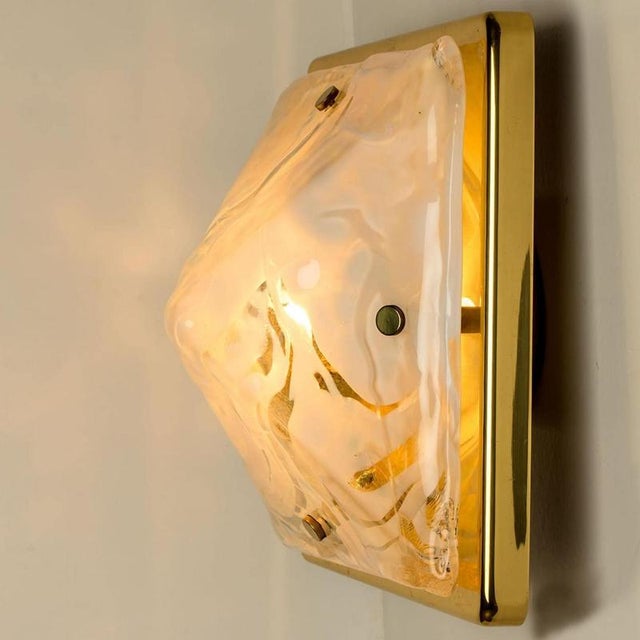 Square Marbled Glass Flush Mount attributed to Hillebrand, 1960 For Sale - Image 11 of 12