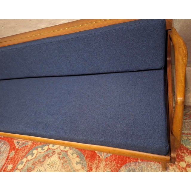 Mid-Century Modern Danish Teak Convertible Daybed Sofa with Backrest Compartment, 1960s For Sale - Image 3 of 11