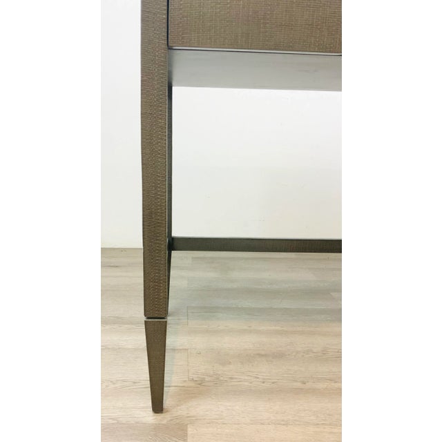 2020s Made Goods Modern Gray Faux Raffia Conrad Desk For Sale - Image 5 of 6