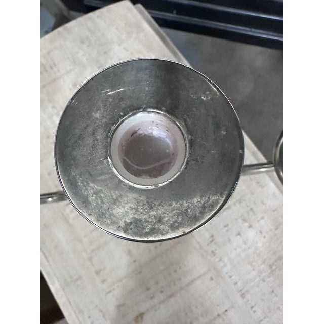 Silver Vintage Silver Plate Candelabra For Sale - Image 8 of 12