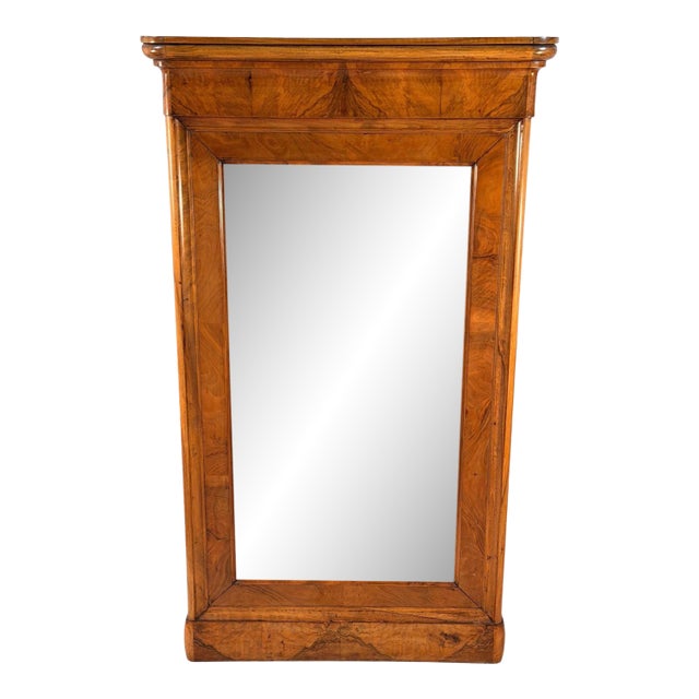 Biedermeier Walnut Mirror, South Germany 1820 For Sale