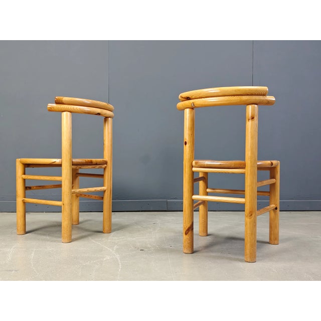 Vintage Dining Chairs in Pine, 1980s, Set of 6 For Sale - Image 3 of 18
