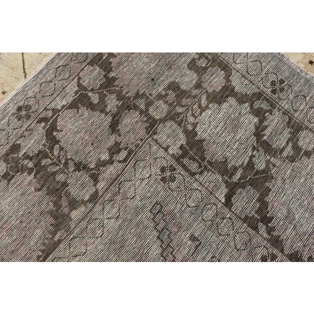 Vintage Oushak Rug With Muted Neutral Colors in Tan, Beige, Taupe, Gray & Brown For Sale - Image 12 of 13