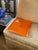 Wood Vintage Equestrian Hermes Orange Inspired Change Tray For Sale - Image 7 of 10
