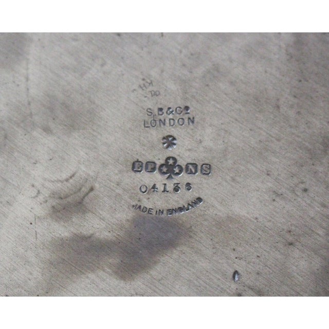 C. 1920 Electroplated Nickel Silver Salver by s.b. & Co. For Sale - Image 4 of 6