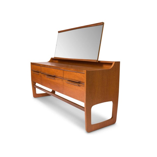 Mid-Century Modern Vintage Mid-Century G-Plan Lowboy Dresser With Vanity For Sale - Image 3 of 12