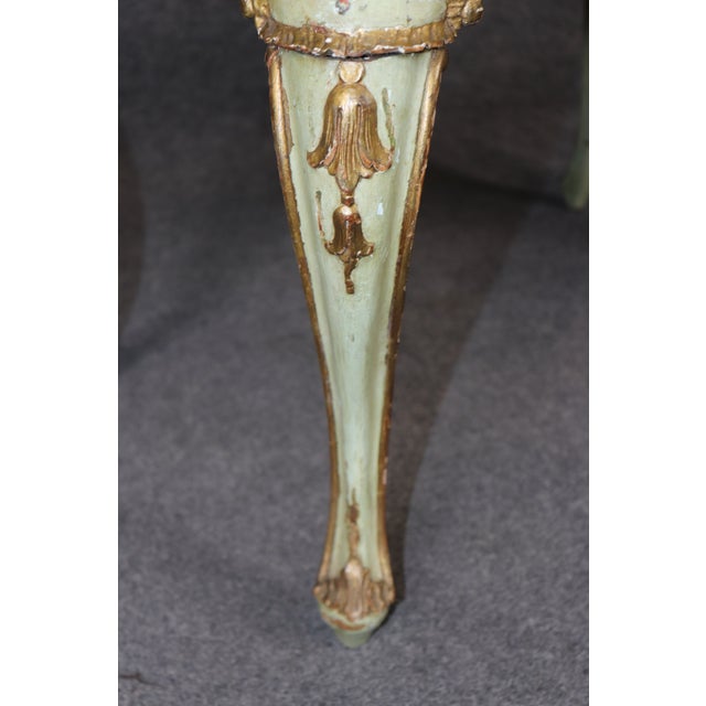 Italian Venetian Distressed Painted Louis XV Style Coffee Table For Sale - Image 13 of 16