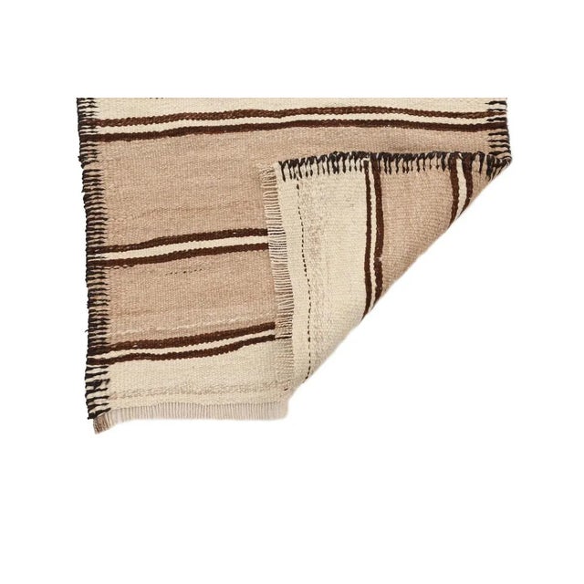 Mid 20th Century Mid 20th Century Vintage Striped Modern Kilim Runner For Sale - Image 5 of 7