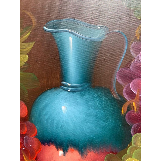 Original Still Life Oil Painting on Canvas, Fruits, Framed For Sale - Image 10 of 10