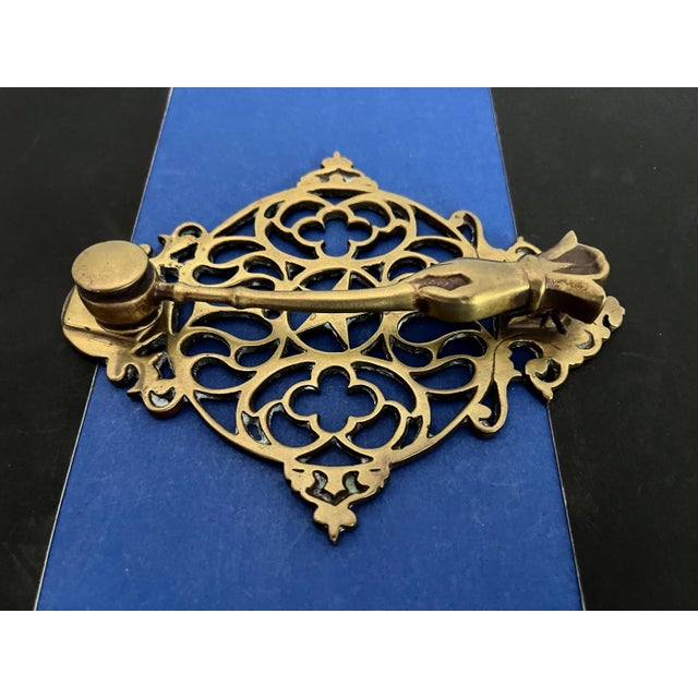 Brass Victorian Brass Hand & Gavel Door Knocker, 1940s For Sale - Image 8 of 18