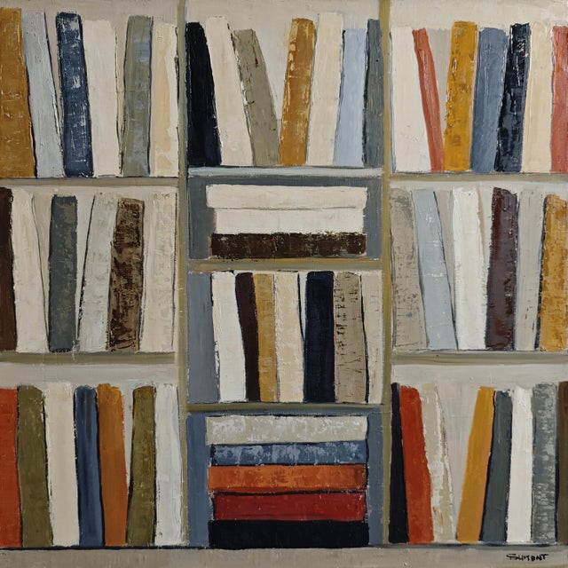 Trames de lecture is an original oil painting by French contemporary artist Sophie Dumont, whose work explores memory,...