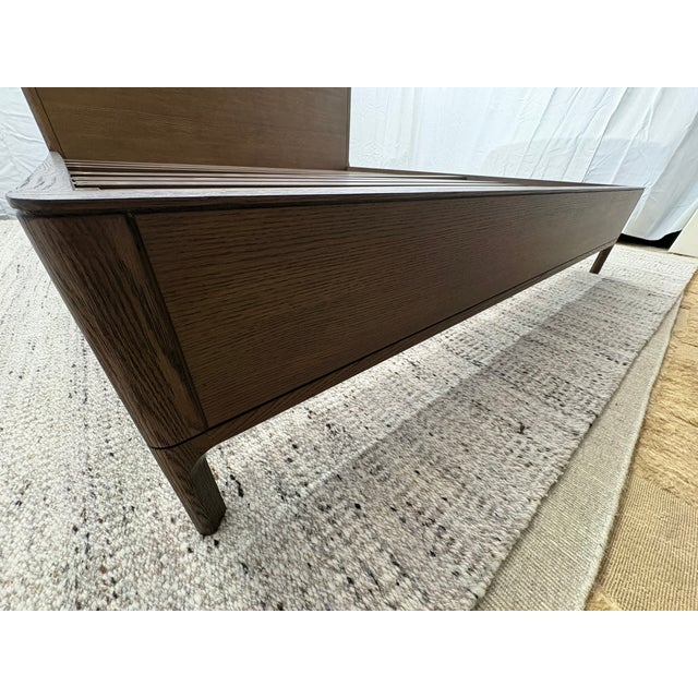 Rh Padua Panel Bed – King Brown Oak Finish For Sale - Image 10 of 18