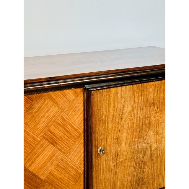 French Art Deco Walnut Sideboard, 1950s For Sale - Image 13 of 15