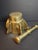 Bronze Museum Antique Heavy 18lb Bronze Mortar and Pestle Ribbed Fins Suspension Ring Judaica Sourced J Greenstein For Sale - Image 8 of 18