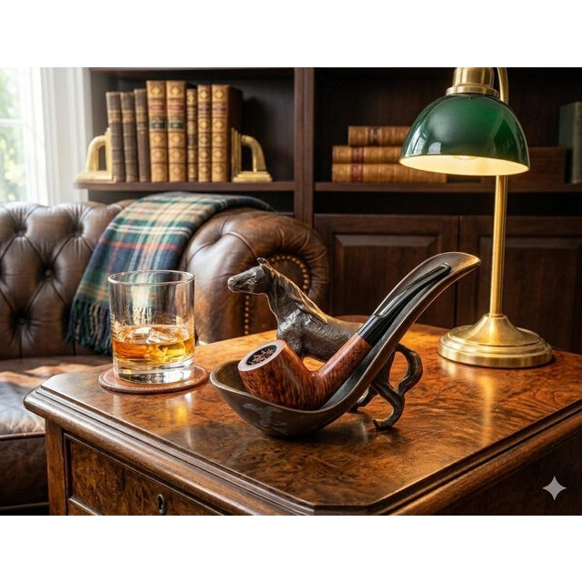 Figurative Vintage Figural Equestrian Pipe Holder / Pipe Rest for Any Horse Lover - Great for Ralph Lauren Style, Cottage Core or Tobacciana Collectors. For Sale - Image 3 of 7