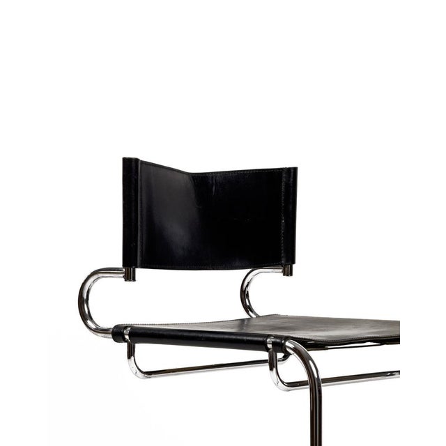 Terrj Leather Chair by Luigi Saccardo for Arrmet, Italy, 1970s For Sale - Image 10 of 12