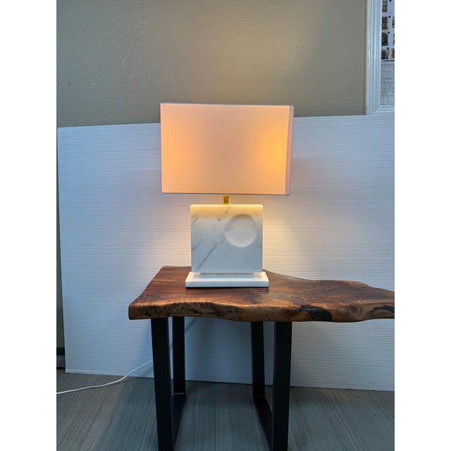 Italian Michael Pagani + Laura Kirar for Baker Furniture Blanc Sculpte Table Lamp For Sale - Image 3 of 12