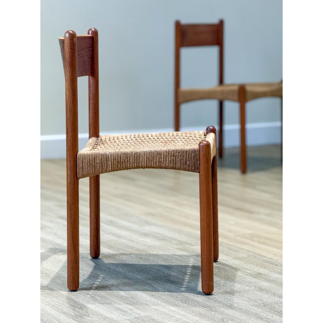 A set of an early and distinguished example of the dining chair, conceived with a high-influence of the ch36 chair by hans...