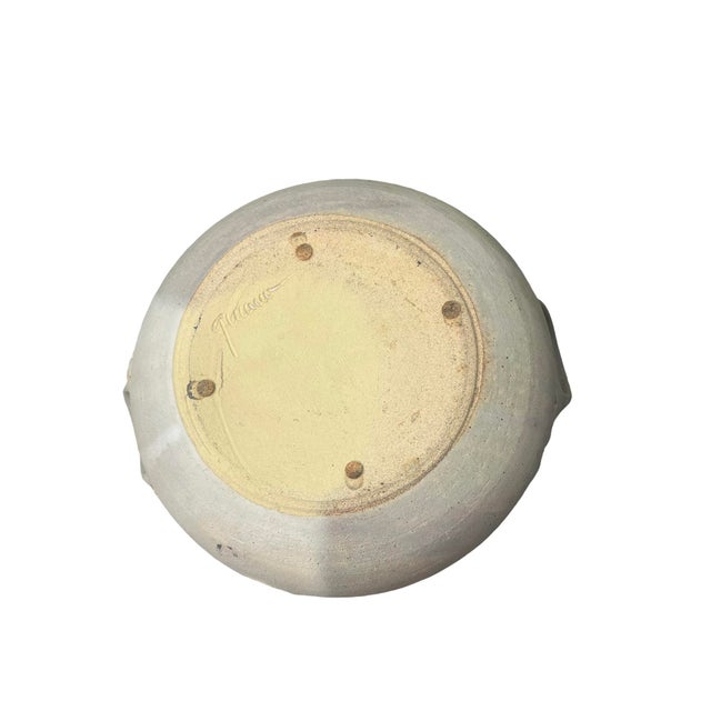 Vintage Mid Century Modern Pottery Lidded Casserole Bowl Ceramic Studio Pottery For Sale - Image 9 of 12