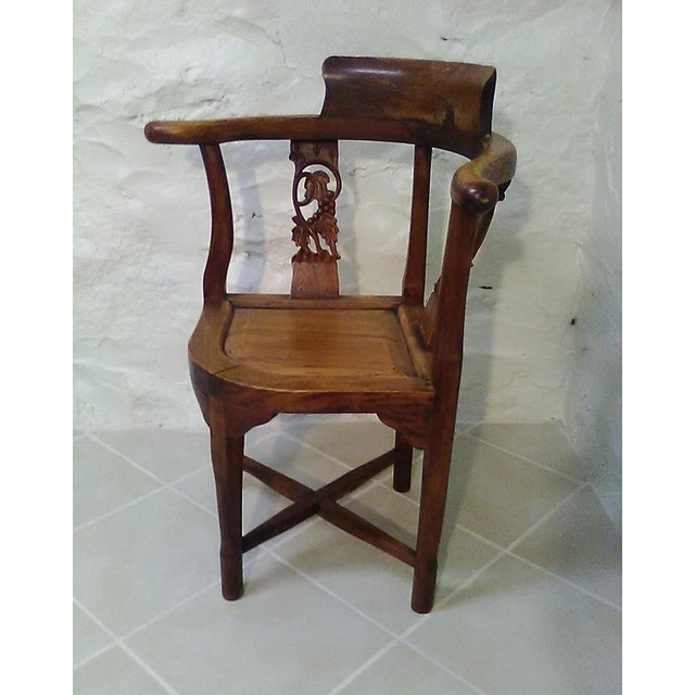 Early 19th Century Asian Horseshoe Back Chairs- Set of 2 For Sale - Image 6 of 12