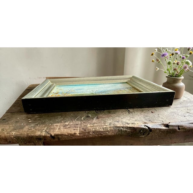 1970s Original Rachel Best Oil Painting-Nc Landscape-Framed Folk Art-Southern Mountain For Sale - Image 4 of 10