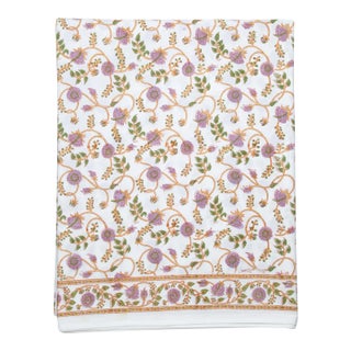 Gina Flat Sheet, King - Lilac & Green For Sale