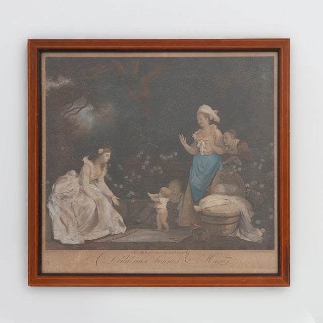 After Marguerite Gérard, The First Step of Childhood, 18th Century, Engraving, Framed For Sale - Image 12 of 12