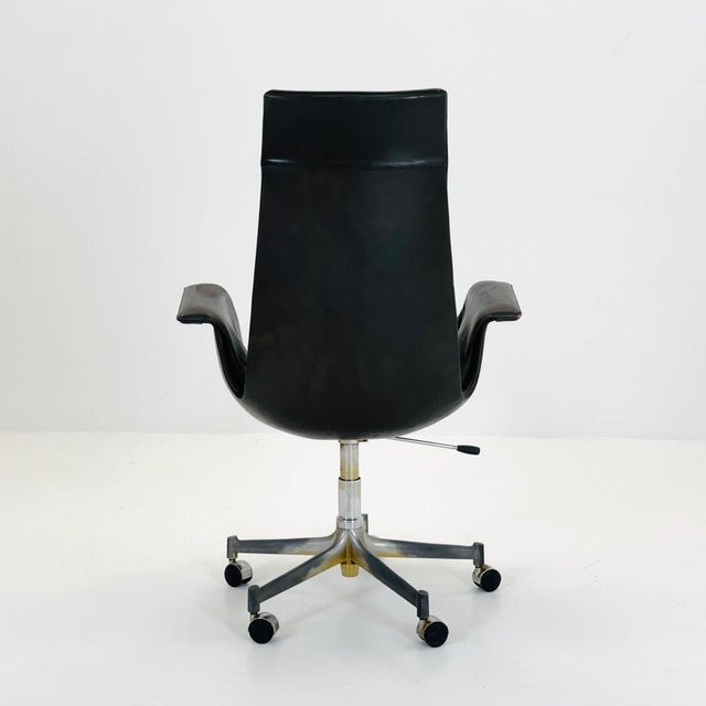 Black Mid-Century Modern Tulip Desk Chair by Preben Fabricius & Jørgen Kastholm For Walter Knoll, 1960s For Sale - Image 8 of 11