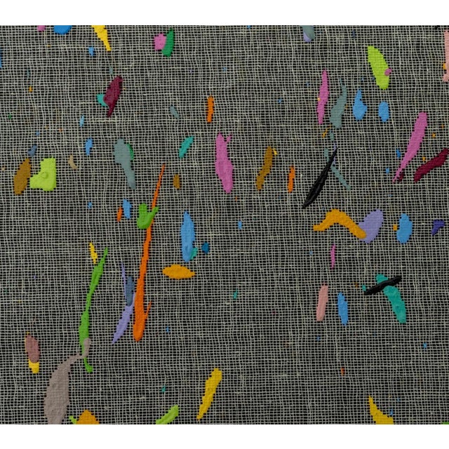 1980s Elfi Schuselka "Triangle in Square #4" Mixed Media For Sale - Image 5 of 7