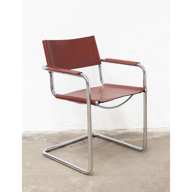 vintage Leather Chairs by Matteo Grassi, 1980s, Set of 3 For Sale - Image 6 of 18