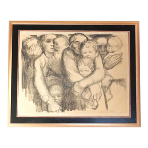 1919 Framed & Signed Lithograph “Die Mutter” by Kathe Kollwitz (1867-1945)