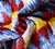 Red Hand-Knotted Silk Ikat Lumbar Pillow - 16x24 Red & Blue Velvet Accent For Sale - Image 8 of 8