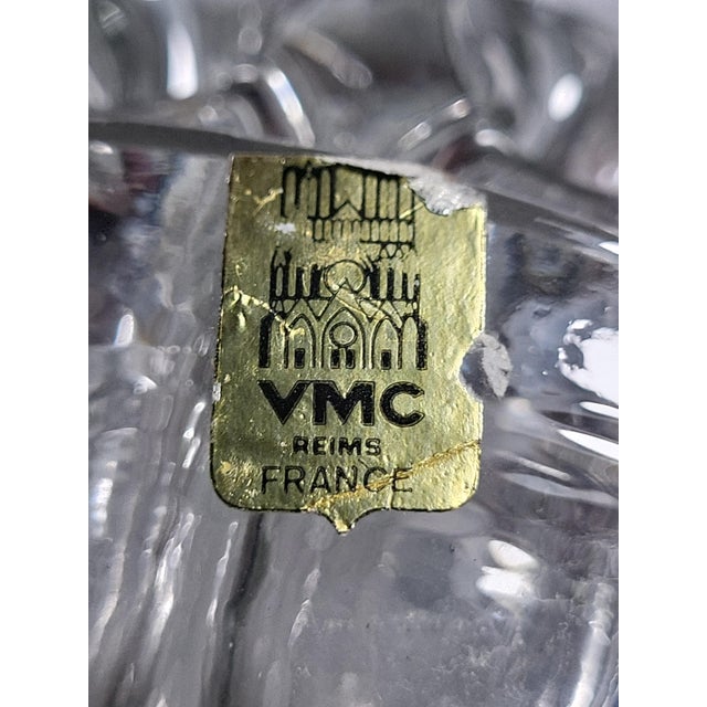 French Reims France Crystal Flower Frog 19 Hole For Sale - Image 3 of 9