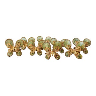 Artfully Chic Late 20th-Century Butterfly-Shaped Napkin Rings - Set of 8 For Sale