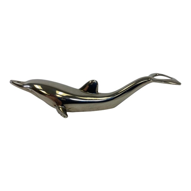 Whimsical Silver Plated Dolphin Bottle Opener From England For Sale