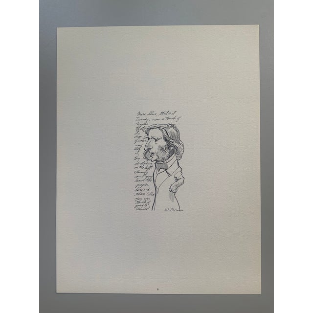 1964 Print Portfolio of Literary Caricatures by David Levine - Set of 17 For Sale - Image 12 of 18