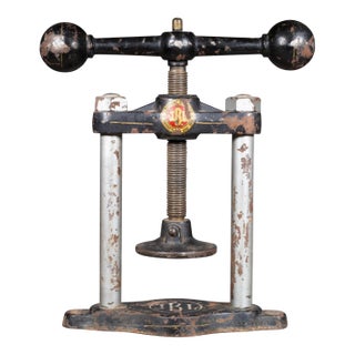 Late 19th C. JBL Dental Fabrik Press c.1882 For Sale