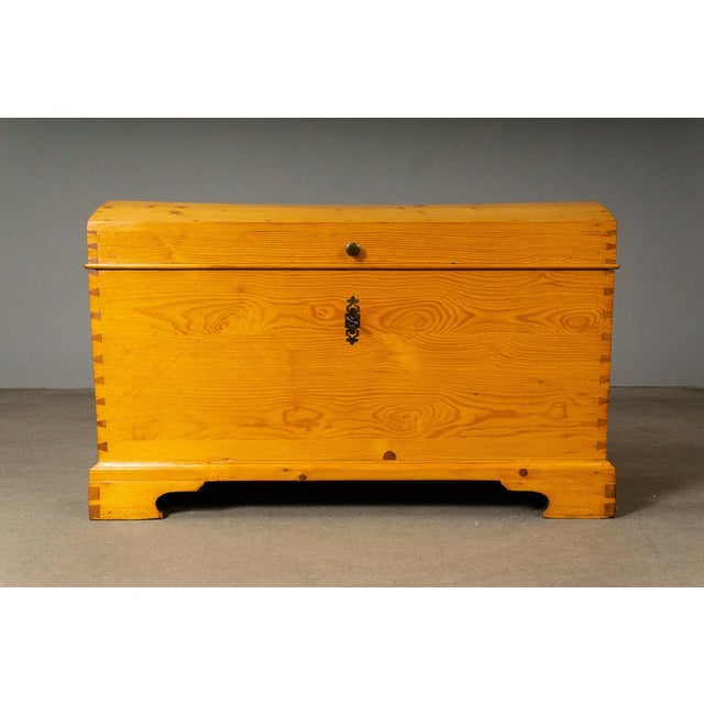 Item: Round-topped chest Period & Style: Biedermeier - mid-19th century Features: - elegant and practical piece of...