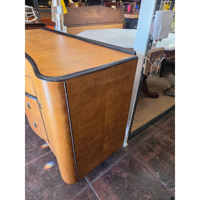 1940s Art Deco Oak Sideboard Cocktail Bar Dresser For Sale - Image 4 of 13