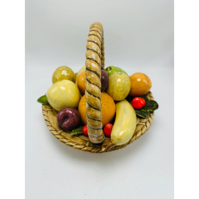 Ceramic Vintage Italian Fruit Basket For Sale - Image 7 of 9