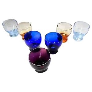 Mid-Century Multicolor Liquor Glasses - Set of 7