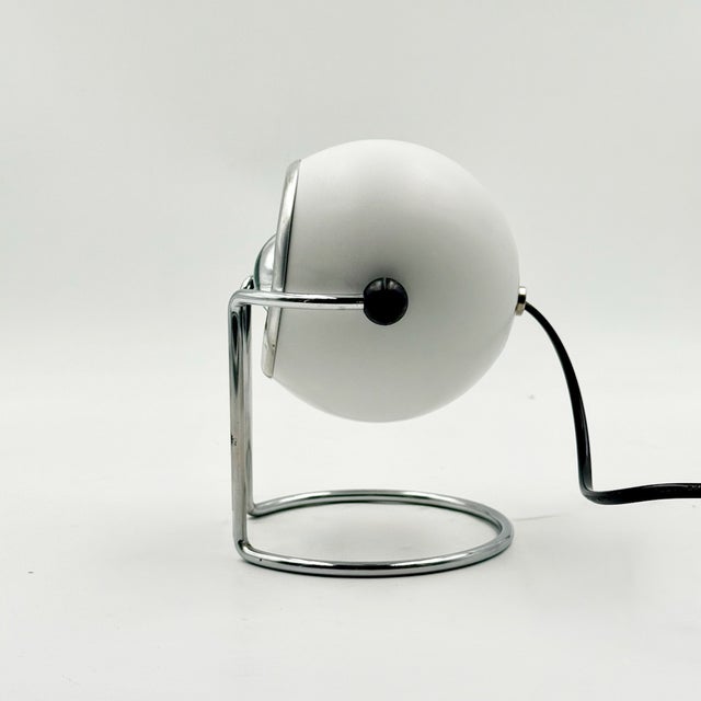 Italian Space Age Chrome Eyeball Desk Lamp from Targetti, 1970s For Sale - Image 17 of 18
