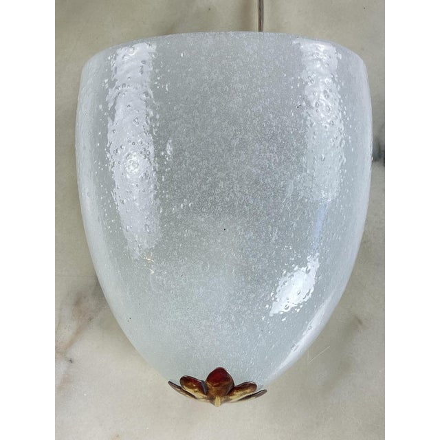 Wall lamp mid-hentury in Murano glass and brass in the style of Hercules Barovier, 1950s Found in a noble apartment in my...