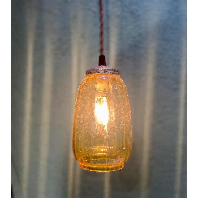 Small Beige Crystal Lamp, 1960s For Sale - Image 6 of 11