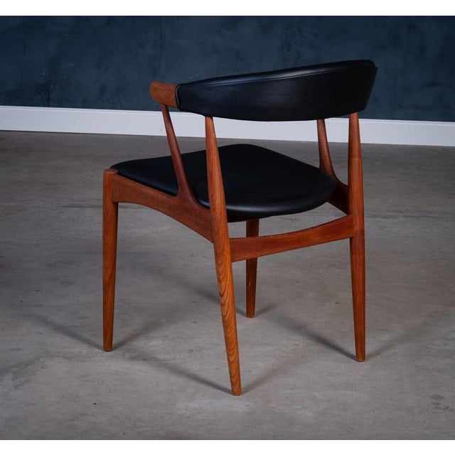 Brown Modern Danish Teak Armchair by Johannes Andersen, 1960s For Sale - Image 8 of 11