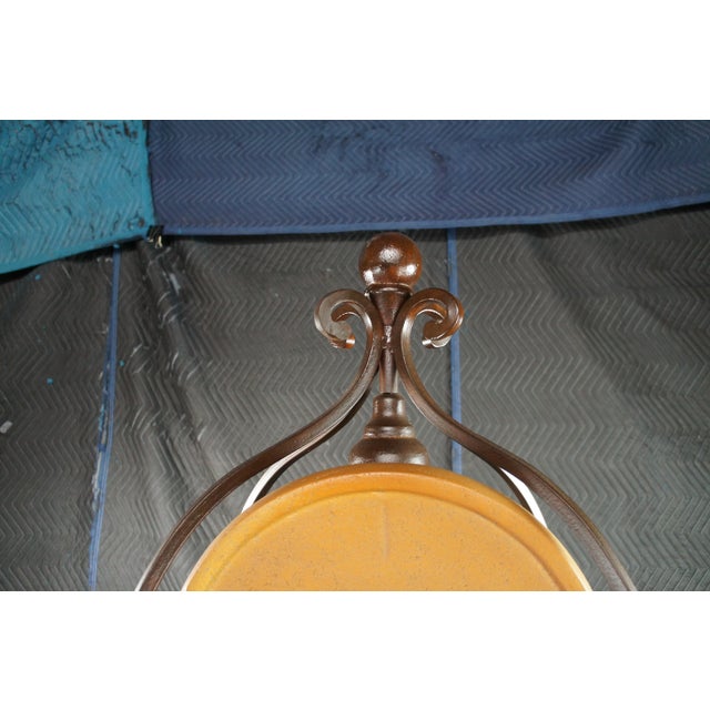 Howard Miller Howard Miller 615-004 Vercelli Floor Grandfather Clock Iron Scrollwork Cast Stone For Sale - Image 4 of 12