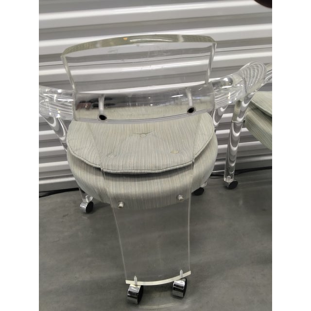 Charles Charles Hollis Jones Acrylic Chairs For Sale - Image 4 of 11