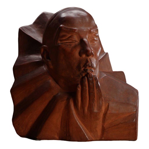 J. Crolard, Mephisto Bust Sculpture, 1960s For Sale
